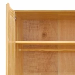 Massiver Kiefernholz Kleiderschrank 2-türig - Kascanu -Wohnen Shop massiver kiefernholz kleiderschrank 2 tuerig im landhausstil mit kugelfuessen kascanu 03