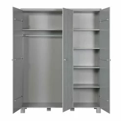 Massiver Kleiderschrank In Betongrau - Tastria 11 Massiver Kleiderschrank In Betongrau - Tastria -Wohnen Shop massiver kleiderschrank in betongrau aus kiefer lackiert tastria 03