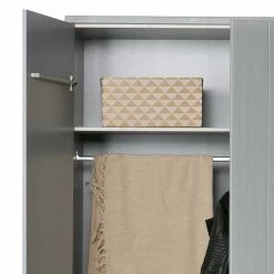 Massiver Kleiderschrank In Betongrau - Tastria 13 Massiver Kleiderschrank In Betongrau - Tastria -Wohnen Shop massiver kleiderschrank in betongrau aus kiefer lackiert tastria 05