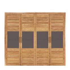 Massiver Kleiderschrank In Wildeiche - Zaisan -Wohnen Shop massiver kleiderschrank in wildeiche und anthrazit 4 tuerig zaisan 03