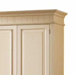 Massivholz Kleiderschrank Jaif In Creme -Wohnen Shop massivholz kleiderschrank creme abschliessbar jaif 02