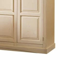Massivholz Kleiderschrank Jaif In Creme -Wohnen Shop massivholz kleiderschrank creme abschliessbar jaif 03