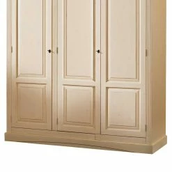Massivholz Kleiderschrank Jaif In Creme -Wohnen Shop massivholz kleiderschrank creme abschliessbar jaif 04