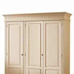 Massivholz Kleiderschrank Jaif In Creme -Wohnen Shop massivholz kleiderschrank creme abschliessbar jaif 05