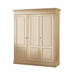Massivholz Kleiderschrank Jaif In Creme
