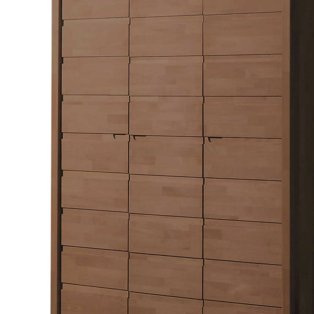 Massivholz Kleiderschrank Hornos In Nussbaumfarben 5 Massivholz Kleiderschrank Hornos In Nussbaumfarben – Bild 3