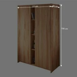 Massivholz Kleiderschrank Salomonia Mit Offenem Fächern -Wohnen Shop massivholz kleiderschrank offenem faechern kernbuche geoelt salomonia be