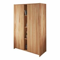 Massivholz Kleiderschrank Salomonia Mit Offenem Fächern