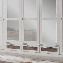 Massivholz-Schrank Im Landhausstil Izarella Mit Drei Spiegeln -Wohnen Shop massivholz schrank im landhausstil mit drei spiegeln izarella 03