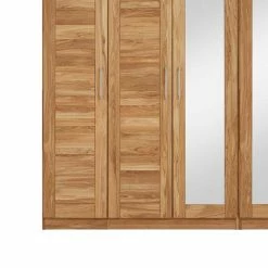Massivholzschrank Cranos Mit Spiegeltüren -Wohnen Shop massivholzschrank spiegeltueren wildeiche cranos 02