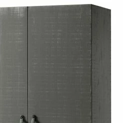 Moderner Kleiderschrank In Grau & Schwarz - Firgetta 13 Moderner Kleiderschrank In Grau & Schwarz - Firgetta -Wohnen Shop moderner kleiderschrank in grau schwarz aus massivholz metall buegelgestell firgetta 05