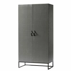 Moderner Kleiderschrank In Grau & Schwarz - Firgetta