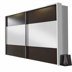 Schiebetüren Kleiderschrank Rajada In Braun Weiß