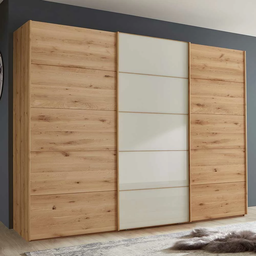 Schiebetüren-Kleiderschrank In Beige Glas - Munteo 5 Schiebetüren-Kleiderschrank In Beige Glas - Munteo – Bild 3