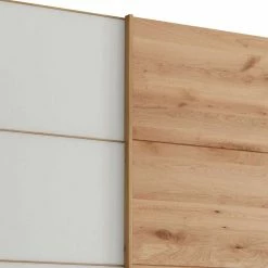 Schiebetürschrank In Weiß Glas - Lamezianos -Wohnen Shop schiebetuerschrank in weiss glas und eiche bianco lamezianos 03