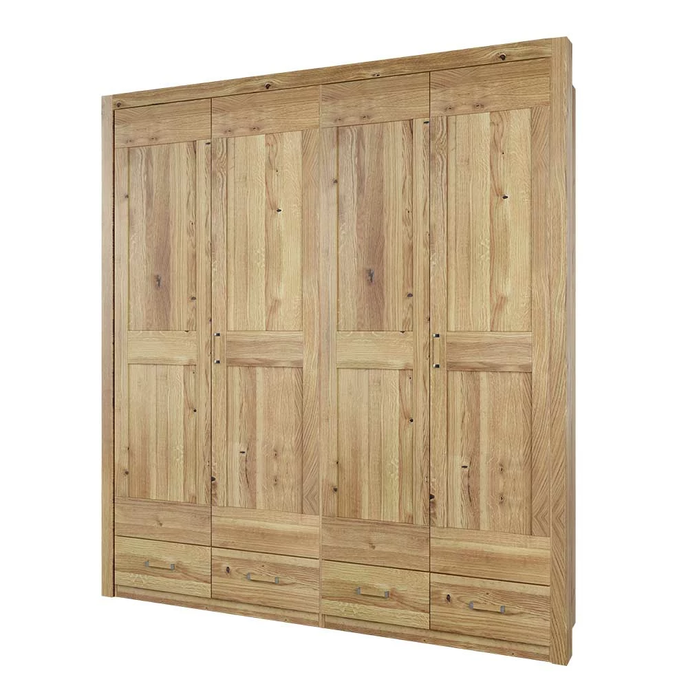 Schlafzimmer Kleiderschrank 4 Türig & Schubladen - Zamron 4 Schlafzimmer Kleiderschrank 4 Türig & Schubladen - Zamron – Bild 2