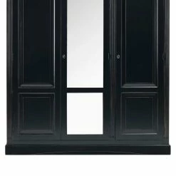 Schlafzimmer Kleiderschrank Andoro In Schwarz -Wohnen Shop schlafzimmer kleiderschrank schwarz fichte massivholz andoro 02