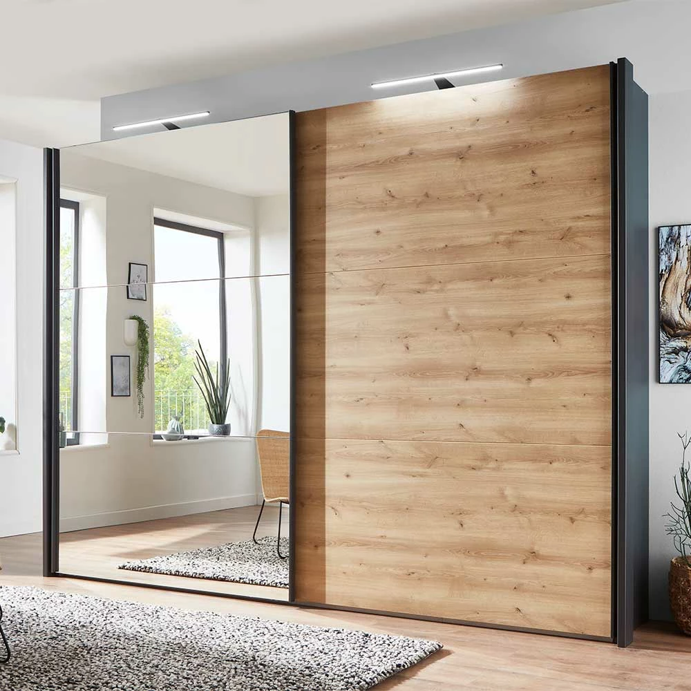 Schlafzimmer Schiebetürenschrank Mit Spiegel - Brusetta 4 Schlafzimmer Schiebetürenschrank Mit Spiegel - Brusetta – Bild 2