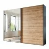 Schlafzimmer Schiebetürenschrank Mit Spiegel - Brusetta -Wohnen Shop schlafzimmer schiebetuerenschrank mit spiegel in eiche bianco anthrazit brusetta f