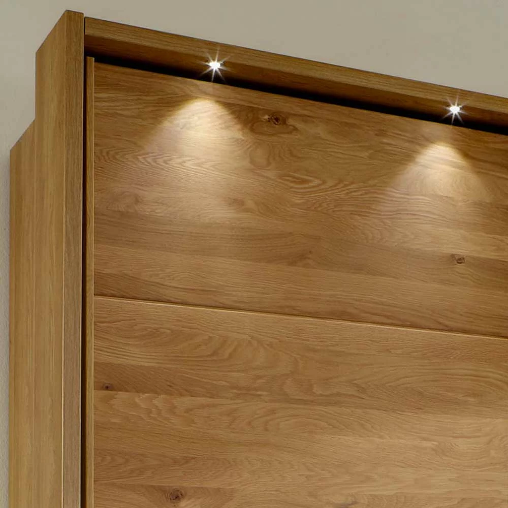 Schlafzimmerschrank In Eiche Bianco Mit Spiegel - Gonron 7 Schlafzimmerschrank In Eiche Bianco Mit Spiegel - Gonron – Bild 5