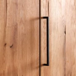 Schlafzimmerschrank Mit Drei Falttüren - Zaisan -Wohnen Shop schlafzimmerschrank mit drei falttueren aus massivholz wildeiche zaisan 05