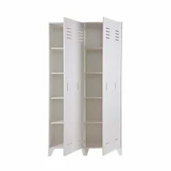 Schrank Ministra In Spind Optik -Wohnen Shop schrank spind optik weiss ministra 05