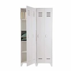 Schrank Ministra In Spind Optik -Wohnen Shop schrank spind optik weiss ministra 06