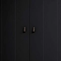 Schwarzer Kleiderschrank Aus Massivholz - Florida -Wohnen Shop schwarzer kleiderschrank aus massivholz kiefer 111x202x55 florida 05