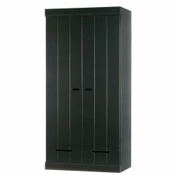 Schwarzer Schlafzimmerschrank Aus Holz Kiefer - Vindrus