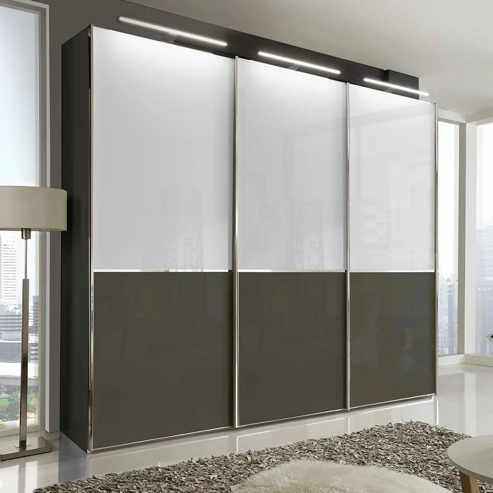 Schwebetüren Kleiderschrank In Braun & Weiß - Genre 4 Schwebetüren Kleiderschrank In Braun & Weiß - Genre – Bild 2