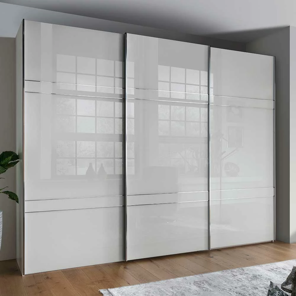 Schwebetüren Kleiderschrank Mit Glas Front - Ekino 4 Schwebetüren Kleiderschrank Mit Glas Front - Ekino – Bild 2