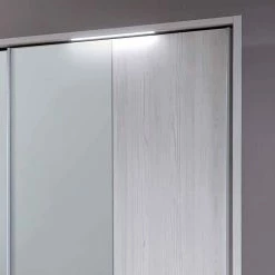 Schwebetüren Kleiderschrank Arneta In Weiß Lärche Dekor 10 Schwebetüren Kleiderschrank Arneta In Weiß Lärche Dekor -Wohnen Shop schwebetueren kleiderschrank weiss laerche dekor passepartout rahmen und led licht arneta 02