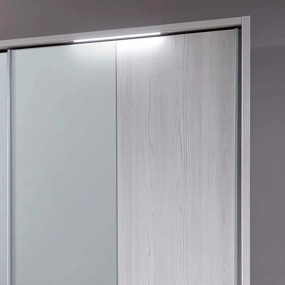 Schwebetüren Kleiderschrank Arneta In Weiß Lärche Dekor 5 Schwebetüren Kleiderschrank Arneta In Weiß Lärche Dekor – Bild 3