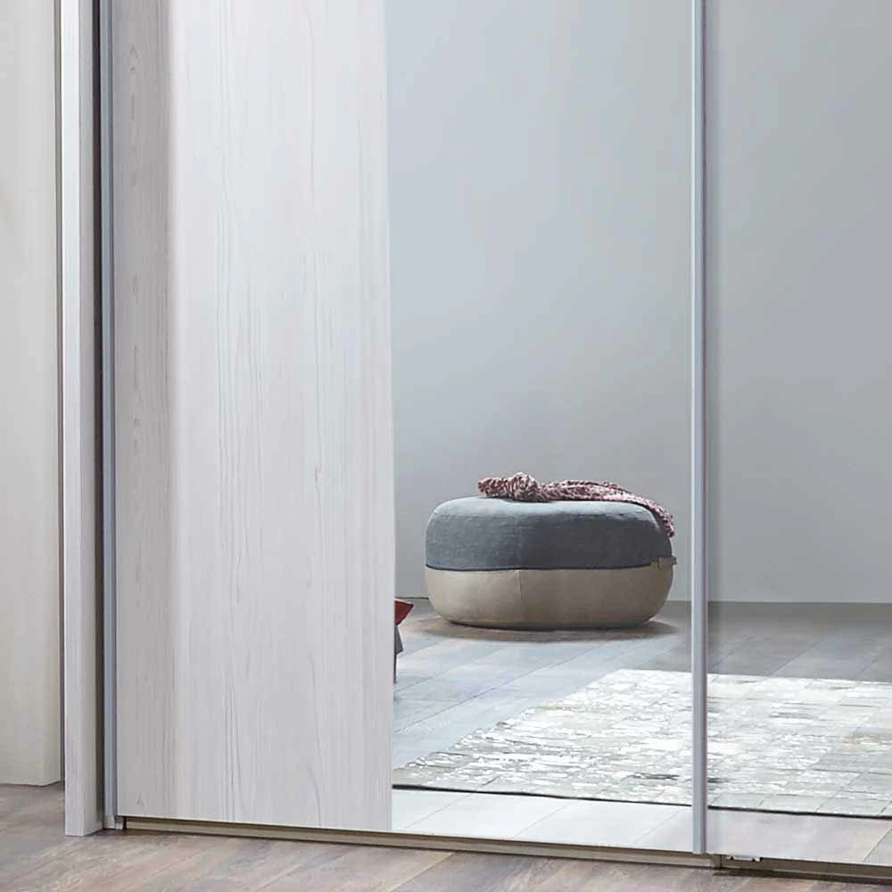 Schwebetüren Kleiderschrank Arneta In Weiß Lärche Dekor 6 Schwebetüren Kleiderschrank Arneta In Weiß Lärche Dekor – Bild 4
