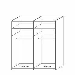 Schwebetüren Kleiderschrank Arneta In Weiß Lärche Dekor 12 Schwebetüren Kleiderschrank Arneta In Weiß Lärche Dekor -Wohnen Shop schwebetueren kleiderschrank weiss laerche dekor passepartout rahmen und led licht arneta 04