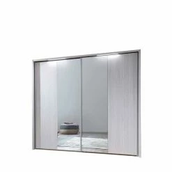 Schwebetüren Kleiderschrank Arneta In Weiß Lärche Dekor