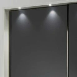 Schwebetüren Schrank Mit Glasfront Anthrazit - Annone 11 Schwebetüren Schrank Mit Glasfront Anthrazit - Annone -Wohnen Shop schwebetueren schrank mit glasfront anthrazit 3 tuerig 6 schubladen annone 03