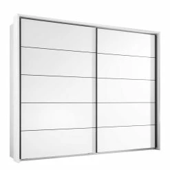 Schwebetürenkleiderschrank In Weiß & Anthrazit - Vilfian