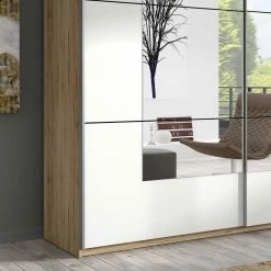 Schwebetürenschrank 2-türig Mit Spiegel - Anglivia 12 Schwebetürenschrank 2-türig Mit Spiegel - Anglivia -Wohnen Shop schwebetuerenschrank 2 tuerig mit spiegel in weiss eiche san remo anglivia 04