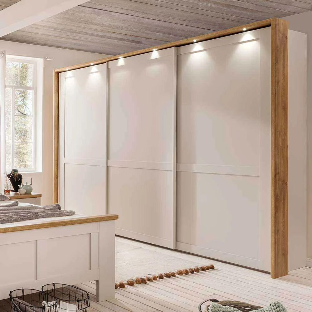 Schwebetürenschrank Utenia In Beige Und Eichefarben 4 Schwebetürenschrank Utenia In Beige Und Eichefarben – Bild 2