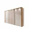 Schwebetürenschrank Utenia In Beige Und Eichefarben 1 Schwebetürenschrank Utenia In Beige Und Eichefarben -Wohnen Shop schwebetuerenschrank beige und eichefarben landhaus mit led beleuchtung utenia f