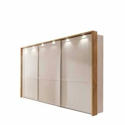 Wohnen Shop 22 Schwebetürenschrank Utenia In Beige Und Eichefarben