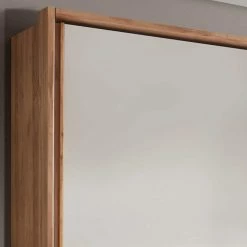 Schwebetürenschrank In Kernbuche & Beige - Krofun -Wohnen Shop schwebetuerenschrank in kernbuche beige aus holz glas krofun 05