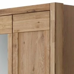 Teilmassiver Kleiderschrank Aus Asteiche - Zamron -Wohnen Shop teilmassiver kleiderschrank aus asteiche mit spiegel 3 tuerig zamron 04