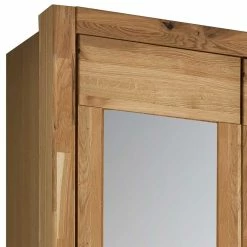 Teilmassiver Schlafzimmerschrank In Asteiche - Zamron -Wohnen Shop teilmassiver schlafzimmerschrank in asteiche mit spiegel doppeltuer zamron 04