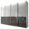 Topp Glas Schlafzimmerschrank 300 Cm Breit - Jassona -Wohnen Shop topp glas schlafzimmerschrank 300 cm breit in weiss braun jassona f