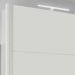 Weißer 2-türiger Kleiderschrank Mit Schiebetüren - Abelina 11 Weißer 2-türiger Kleiderschrank Mit Schiebetüren - Abelina -Wohnen Shop weisser 2 tueriger kleiderschrank mit schiebetueren eine mit spiegel abelina 03