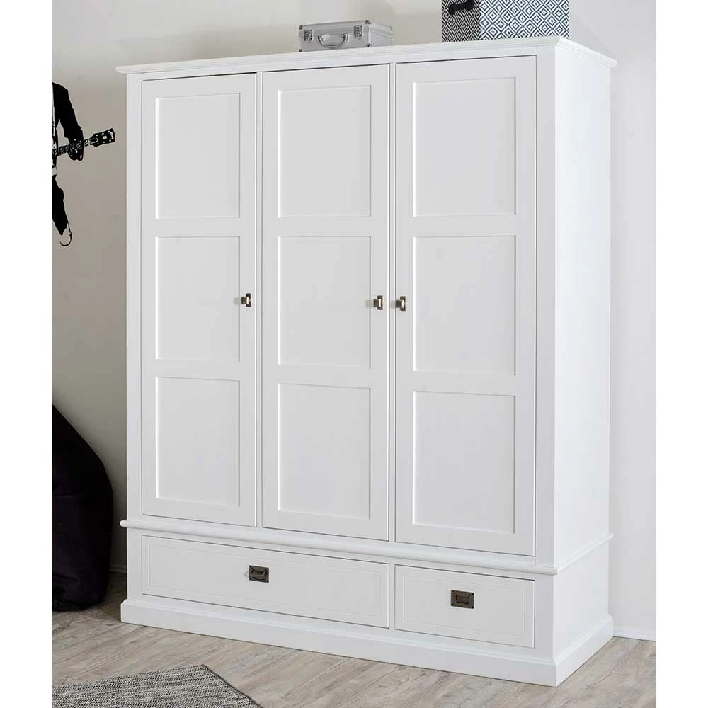 Weißer Kleiderschrank Im Skandi Design - Eicando 4 Weißer Kleiderschrank Im Skandi Design - Eicando – Bild 2