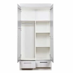 Weißer Kleiderschrank Im Skandinavischen Stil - Mattressa -Wohnen Shop weisser kleiderschrank im skandinavischen stil aus kiefer massivholz mattressa 03