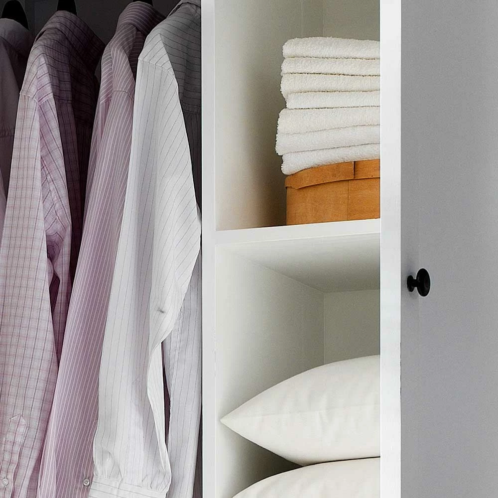 Weißer Kleiderschrank Landhaus Venzeno 2-türig 8 Weißer Kleiderschrank Landhaus Venzeno 2-türig – Bild 6